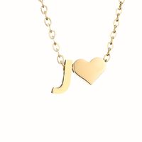 Stainless Steel Titanium Steel 14K Gold Plated Fashion Plating Letter Necklace sku image 86