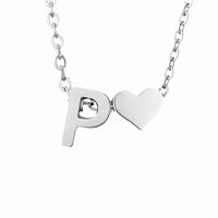 Stainless Steel Titanium Steel 14K Gold Plated Fashion Plating Letter Necklace sku image 42