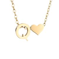Stainless Steel Titanium Steel 14K Gold Plated Fashion Plating Letter Necklace sku image 93