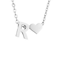 Stainless Steel Titanium Steel 14K Gold Plated Fashion Plating Letter Necklace sku image 44