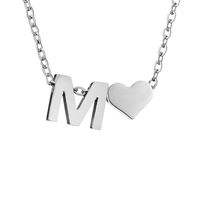 Stainless Steel Titanium Steel 14K Gold Plated Fashion Plating Letter Necklace sku image 39