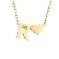 Stainless Steel Titanium Steel 14K Gold Plated Fashion Plating Letter Necklace sku image 94
