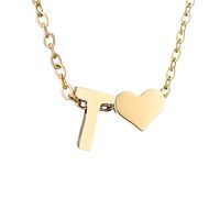 Stainless Steel Titanium Steel 14K Gold Plated Fashion Plating Letter Necklace sku image 96
