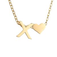 Stainless Steel Titanium Steel 14K Gold Plated Fashion Plating Letter Necklace sku image 100