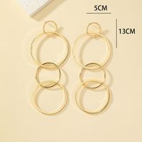 1 Pair Ig Style Simple Style Circle Plating Metal Drop Earrings main image 4