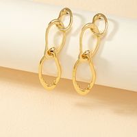 Wholesale Jewelry Simple Style Asymmetrical Metal Plating Drop Earrings main image 3