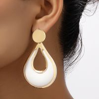 Wholesale Jewelry Casual Simple Style Water Droplets Metal Spray Paint Plating Drop Earrings main image 1