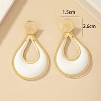 Wholesale Jewelry Casual Simple Style Water Droplets Metal Spray Paint Plating Drop Earrings main image 4