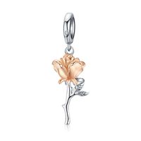 Décontractée Forme De Cœur Rose Fleur Argent Sterling Incruster Zircon Bijoux Accessoires sku image 5