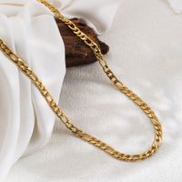 Lässig Einfacher Stil Einfarbig Rostfreier Stahl 18 Karat Vergoldet Halskette sku image 4