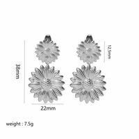 1 Par Estilo Moderno Artístico Flor Mariposa Enchapado Acero Titanio Aretes sku image 4