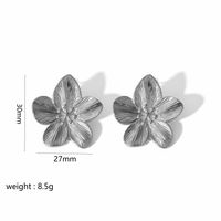 1 Pair Modern Style Artistic Flower Butterfly Plating Titanium Steel Earrings sku image 1