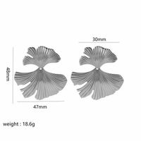 1 Pair Modern Style Artistic Flower Butterfly Plating Titanium Steel Earrings sku image 10
