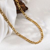 Lässig Einfacher Stil Einfarbig Rostfreier Stahl 18 Karat Vergoldet Halskette sku image 5