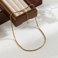 Casual Simple Style Solid Color Stainless Steel Plating 18k Gold Plated Necklace main image 4