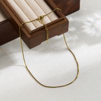 Casual Simple Style Solid Color Stainless Steel Plating 18k Gold Plated Necklace main image 5