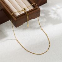 Casual Simple Style Solid Color Stainless Steel Plating 18k Gold Plated Necklace main image 3