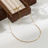Casual Simple Style Solid Color Stainless Steel Plating 18k Gold Plated Necklace sku image 4
