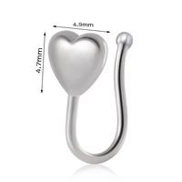 Simple Style Moon Heart Shape Copper Nose Ring In Bulk sku image 1