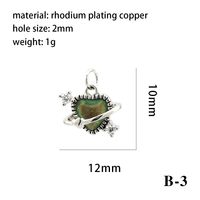 Modern Style Heart Shape Fish Copper Plating Inlay Crystal Zircon 14k Gold Plated Charms Jewelry Accessories sku image 7