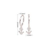 1 Pair Modern Style Arrow Plating Inlay Sterling Silver Zircon Gold Plated Earrings sku image 1