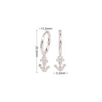 1 Paire Style Moderne Flèche Placage Incruster Argent Sterling Zircon Plaqué Or Des Boucles D'oreilles sku image 1