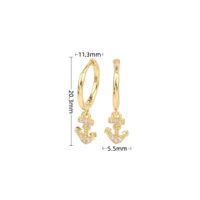 1 Pair Modern Style Arrow Plating Inlay Sterling Silver Zircon Gold Plated Earrings sku image 2