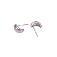 1 Pair Simple Style Solid Color Plating Sterling Silver Gold Plated Ear Studs sku image 1