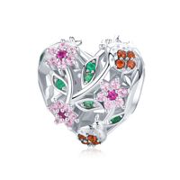 غير رسمي شكل القلب الفضة الاسترليني ترصيع الزركون اكسسوارات المجوهرات sku image 3