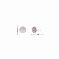 1 Pair Simple Style Round Plating Sterling Silver Ear Studs sku image 1