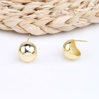 1 Pair Basic Modern Style Semicircle Plating Sterling Silver Ear Studs main image 2