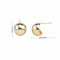 1 Pair Basic Modern Style Semicircle Plating Sterling Silver Ear Studs sku image 2