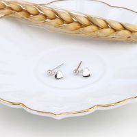 1 Pair Sweet Heart Shape Plating Sterling Silver Drop Earrings main image 2