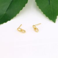 1 Pair Basic Modern Style Solid Color Plating Sterling Silver Ear Studs main image 4