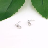 1 Pair Basic Modern Style Solid Color Plating Sterling Silver Ear Studs main image 3