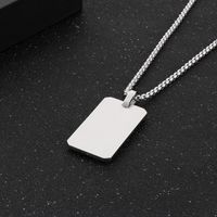 Stainless Steel 18K Gold Plated Casual Simple Style Plating Inlay Hexagon Rectangle Rhinestones Pendant Necklace main image 2