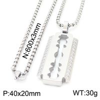 Stainless Steel 18K Gold Plated Hip-Hop Simple Style Plating Cross Pendant Necklace sku image 5