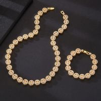 Hip-hop Smiley Face Rhinestones Alloy Wholesale Bracelets Necklace main image 1