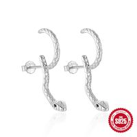 1 Pair Retro Snake Plating Sterling Silver Ear Studs main image 5