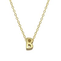 Elegant Letter Sterling Silver Pendant Necklace In Bulk main image 4