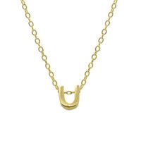 Elegant Letter Sterling Silver Pendant Necklace In Bulk sku image 5