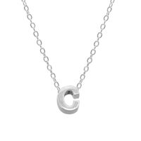 Elegant Letter Sterling Silver Pendant Necklace In Bulk sku image 27