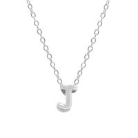 Elegant Letter Sterling Silver Pendant Necklace In Bulk sku image 15