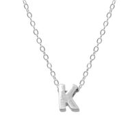 Elegant Letter Sterling Silver Pendant Necklace In Bulk sku image 9