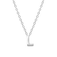 Elegant Letter Sterling Silver Pendant Necklace In Bulk sku image 1