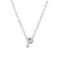 Elegant Letter Sterling Silver Pendant Necklace In Bulk sku image 29