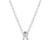 Elegant Letter Sterling Silver Pendant Necklace In Bulk sku image 35
