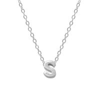 Elegant Letter Sterling Silver Pendant Necklace In Bulk sku image 16
