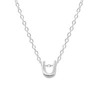 Elegant Letter Sterling Silver Pendant Necklace In Bulk sku image 3