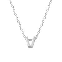 Elegant Letter Sterling Silver Pendant Necklace In Bulk sku image 17